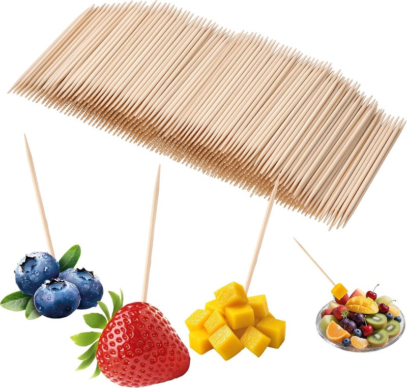 YANPROG Natural Birch Toothpicks for Teeth 600-Pack, 2.5 Inch Wooden Toothpicks for Appetizers, Fruit, and Barbecue, Smooth & Splinter-Free - Image 1